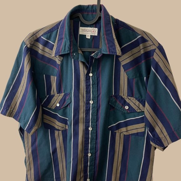 American Vintage Other - Vintage 90s western striped button down shirt